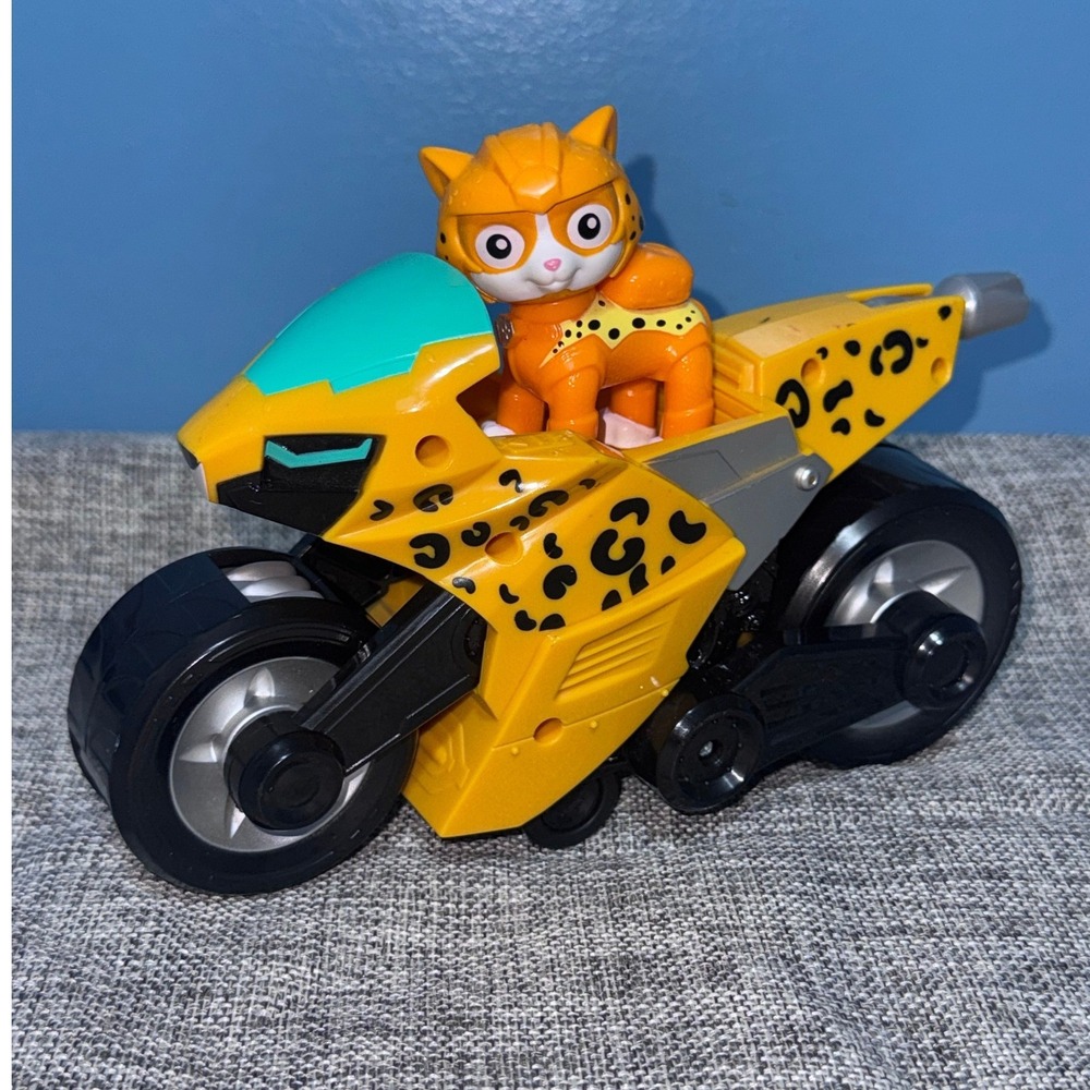 Paw Patrol Cat Pack Wild Cat Transforming Toy Motorcycle Yellow Cheetah Vehicle